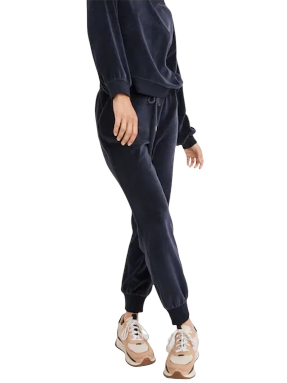 Madewell Navy Velour Slim Jogger Pants